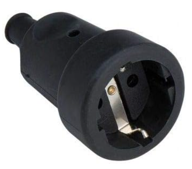 Imagen de CLAVIJA ENCHUFE HEMBRA NEGRO